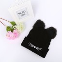 Cappello invernale da donna con motivo di gatto 2