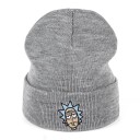 Cappello invernale grigio con stampa 1