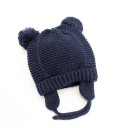Cappello invernale lavorato a maglia per bambini con orecchie J2474 4