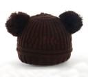 Cappello invernale lavorato a maglia per bambini con orecchie J867 8