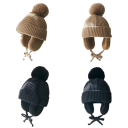 Cappello invernale per bambini con orecchie a forma di uccellino e pompon Circonferenza 43–58 cm 2–8 anni Cotone poliestere Cappello caldo 2