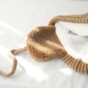Cappello invernale per bambini con orecchie a forma di uccellino e pompon Circonferenza 43–58 cm 2–8 anni Cotone poliestere Cappello caldo 4
