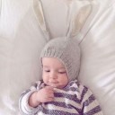 Cappello invernale per bambini con orecchie di coniglio 6