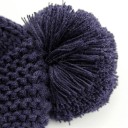 Cappello invernale per bambini con orecchie e pompon 19 × 18 cm 0–12 mesi Cotone acrilico Cappello con legatura sotto il collo Cappellino 3