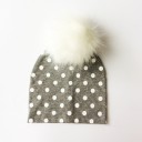 Cappello invernale per bambini con pois J577 4