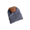 Cappello invernale per neonati Circonferenza testa 42–46 cm 0–12 mesi Cappellino caldo in poliestere con orsetto 3D Cappello invernale morbido 7