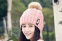 Cappello lavorato a maglia da donna con pompon J2803 8