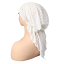 Cappello musulmano hijab circonferenza testa 58 cm Turbante morbido per testa coperta Cappello informale per donne e ragazze tutto l'anno 3