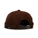 Cappello unisex in velluto a coste senza visiera in cotone Cappello dockers regolabile Stile streetwear hip hop Cappello a cupola retro per uomini e donne 3