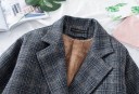 Cappotto a quadri da donna A1890 3