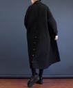 Cappotto da donna con bottoni sul retro - Nero 3