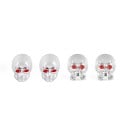 Cappucci per valvole pneumatiche a forma di teschio con occhi rossi 4 pz Copritestine decorative con filettatura interna Lunghezza 2,2 cm 2