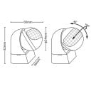 Capteur de mouvement PIR mural blanc pour l'activation de l'éclairage extérieur 79 x 55,5 x 67,5 mm, portée 12 m, angle 180°, interrupteur 7