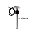 Capteur de niveau de carburant 0–190 Ω 100 mm 4" capteur de niveau en acier inoxydable IP67 pour réservoirs de carburant et de liquides pour bateaux, camions et machines 3