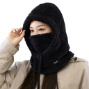 Capucha de felpa caliente con cordón circunferencia de cabeza 56–59 cm Capucha de invierno de poliéster Protección de cabeza, cuello y cara contra el frío 1