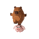Capybara avec un cochon 9,2 x 6,8 x 14 cm Blocs de construction micro Modèle animal en briques Kit de construction créatif pour enfants et adultes 1