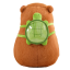 Capybara-Plüschtier mit abnehmbarem Schildkröten-Rucksack, sitzendes Capybara-Plüschtier für Kinder, niedliche Tierdekoration, 25 cm 2