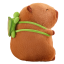 Capybara-Plüschtier mit abnehmbarem Schildkröten-Rucksack, sitzendes Capybara-Plüschtier für Kinder, niedliche Tierdekoration, 25 cm 3