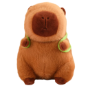 Capybara-Plüschtier mit abnehmbarem Schildkröten-Rucksack, sitzendes Capybara-Plüschtier, gefülltes Plüschtier für Kinder, niedliche Tierdekoration, 23 cm 3