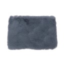 Car Armrest Cover 29 x 19.5 cm Grey Plush Warming Cover Made of Artificial Rabbit Fur Soft Fluffy Console Cover 2