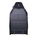 Car Backrest Organiser Multifunctional Storage Bag for Seat 3 Pockets 59 x 42.5 cm PU Leather Black Seat Protection Against Kicking and Dirt 4