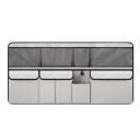 Car Boot Organiser 105 x 51 cm Hanging on Rear Seats Oxford Fabric Practical Storage System Mesh and Zippable Pockets 3