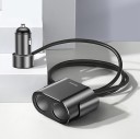 Car Charger 2x USB with Lighter Splitter for Multiple Devices at Once Input 12 to 24 V Output 5 V 3.1 A Aluminium Alloy and Plastic 3