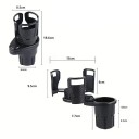 Car Drink Holder Adjustable Multifunctional Car Adapter Expander Black Cup Holder Bottles and Small Items 4