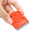 Car Glass Scraper Set with Replaceable Blades 12 pcs Plastic Yellow and Orange with Metal Blade for Window Cleaning 2