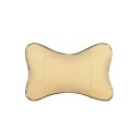 Car Neck Pillow 25x17 cm PU Leather Reversible Head Support Pillow with Filling for Travel Relief Universal Car Pillow 4