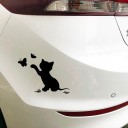 Car Sticker Cat and Butterflies 6