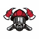 Car Sticker with Firefighter Motif 1