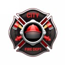 Car Sticker with Firefighter Motif 4