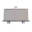 Car Sunshade Roller Blind with Casing and Suction Cups Silver Patterned Surface Quick Pull-Out Over Window 11