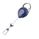 Carabina com cordão retrátil para pescadores 10 x 4 cm 70 cm 2 pcs Conjunto prático de chaves retráteis Suporte de pesca para alicates, tesouras e anzóis Fixação segura do equipamento de pesca 2