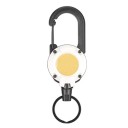 Carabine avec cordon rétractable Enrouleur avec câble en acier 12,3 x 4 cm 60 cm Pendentif rétractable solide Fixation sécurisée des outils Carabine pratique pour clés, outils et accessoires 4