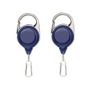Carabiner with Retractable Cord for Fishermen 10 x 4 cm 70 cm 2 pcs Practical Set of Retractable Keychains Fishing Holder for Pliers, Scissors and Hooks Secure Attachment of Fishing Equipment 2
