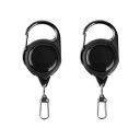 Carabiner with Retractable Cord for Fishermen 10 x 4 cm 70 cm 2 pcs Practical Set of Retractable Keychains Fishing Holder for Pliers, Scissors and Hooks Secure Attachment of Fishing Equipment 3
