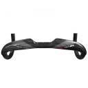 Carbon styr 360 mm drop bar carbon sort 31,8 mm montering ergonomisk form let konstruktion til racercykel 1