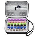 Carcasă neagră pentru unități flash USB și carduri SD, organizator portabil cu compartimente, carcasă de călătorie protectoare pentru suporturi media digitale și carduri de memorie 4