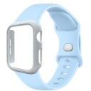 Carcasa pentru ceasuri + brățară din silicon pentru Apple Watch 45 mm Set de protecție superioară carcasă rezistentă și curea moale 4