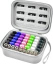 Carcasă pentru unități flash USB și carduri SD Culori neutre Organizator portabil cu compartimente pentru suporturi media digitale Carcasă 5
