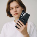 Carcasa rezistentă la șocuri pentru Samsung Galaxy S25+ cu suport rotund pliabil și capac glisant pentru cameră din policarbonat și TPU 18
