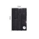 Card multifuncțional pentru scule 8,3 x 5,5 cm Card de supraviețuire pentru portofel ABS și oțel inoxidabil Echipament de exterior pentru camping 3
