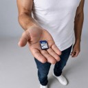 Card SD LEMIWEI Elite Pro 512 MB High Speed 3,3 V cu comutator Lock Albastru și alb pentru aparat foto, cameră și cititor de carduri 3