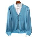 Cardigan bărbaresc cu deschidere și decolteu în V cu mânecă lungă Pulover tricotat uni Modă elegantă de zi cu zi Nylon Poliester Diverse culori 4