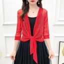 Cardigan brilhante feminino P1585 3