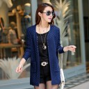 Cardigan cu carouri pentru femei A2978 7