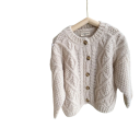 Cárdigan de punto para niños Suéter de lana gruesa con botones Chaqueta retro de cáñamo para niños y niñas Suéter de otoño e invierno en varios colores 6