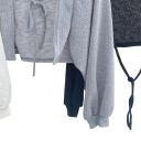 Cardigan estivo da donna con maniche lunghe e lacci Un maglione leggero monocolore in acetato, poliestere e viscosa Un top elegante 4